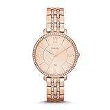 Fossil Damenuhr Jacqueline, Quarzwerk, 36mm Rose Gold Edelstahlgehäuse mit Edelstahlarmband, ES3546