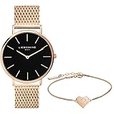 Liebeskind Berlin Set aus Armbanduhr und Armband LS-0090-MQB IP roségold