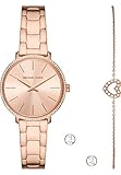 Michael Kors Damenuhr Pyper, 32 mm Gehäusegröße, Zweizeigerwerk, Edelstahlarmband