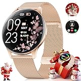 Smartwatch Damen 2025 mit Anrufen - 7,99 mm Ultra-Dünne Elegante Fitness Armbanduhr mit 1,43 Zoll...