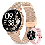 AIMIUVEI Smartwatch Damen, 1.27' HD Fitnessuhr mit Telefonfunktion, Menstruationszyklus, 120+...