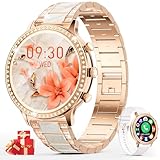 ZKCREATION Smartwatch Damen mit Telefonfunktion - Smart Watch Damenuhr mit Anruffunktion Fitnessuhr...