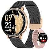 Sanorum Smartwatch Damen, 1,39' HD Fitnessuhr mit Telefonfunktion, Menstruationszyklus, 120+...